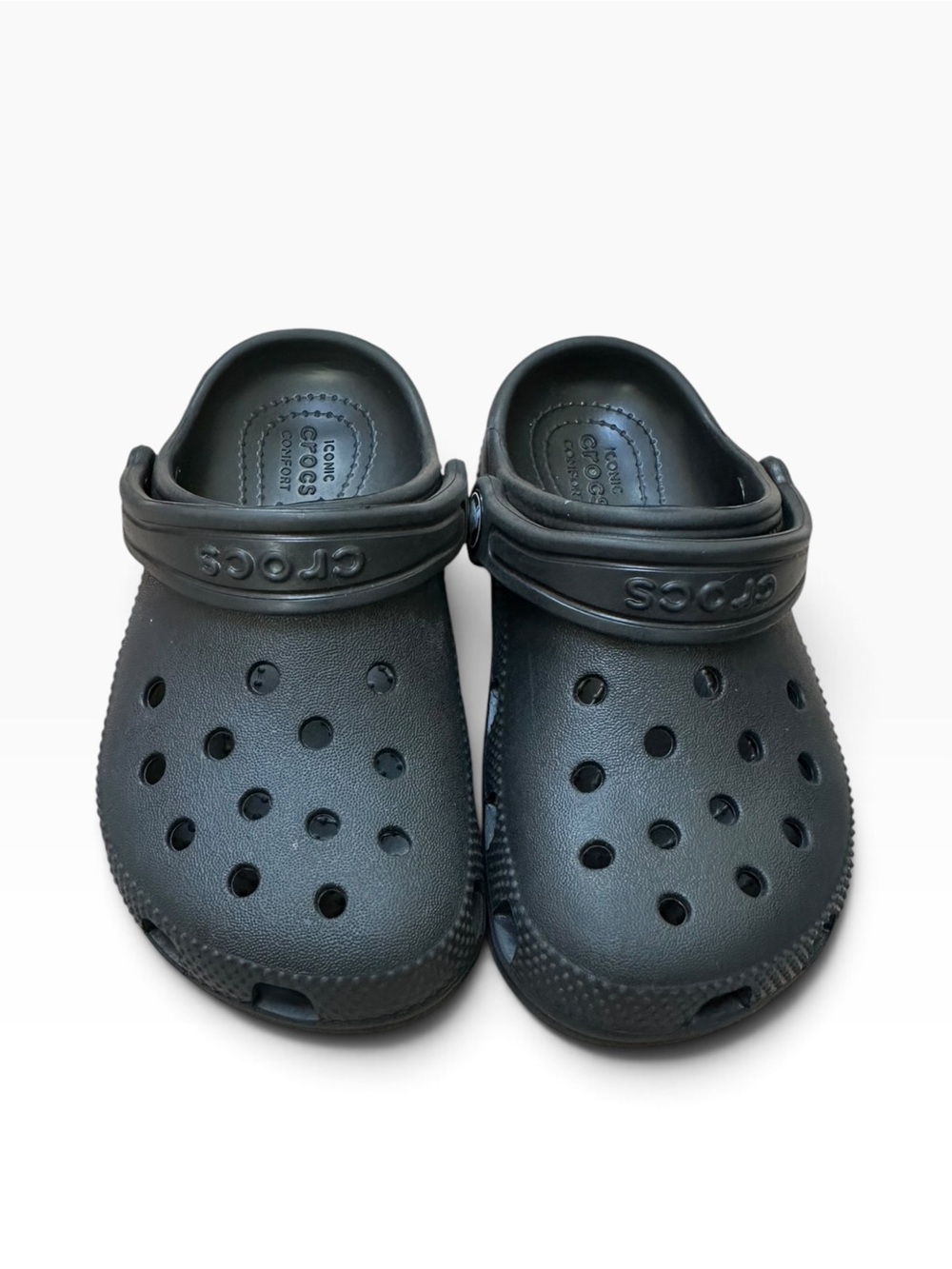CROCS toddler classic clogs black size 11c
